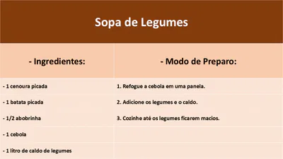 Sopa de Legumes